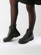 Enkellaarsjes Uit Leder Tommy hilfiger Zwart accessoires 8447BDS-vue-porte
